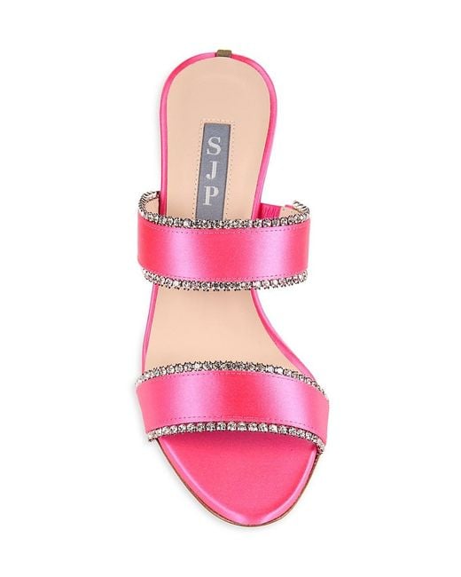 SJP by Sarah Jessica Parker Pink Blossom Rhinestone Heel Sandals