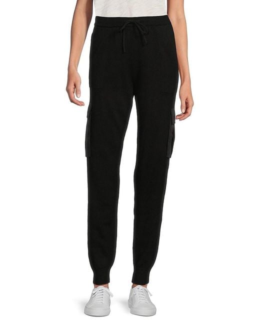 ATM Black Cotton-Cashmere Joggers