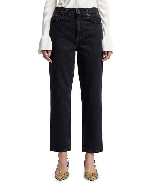 7 For All Mankind Black Logan Stovepipe Jeans