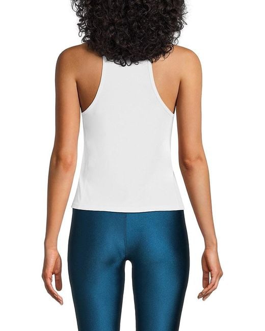 DKNY Red Court Pique Racerback Tank Top