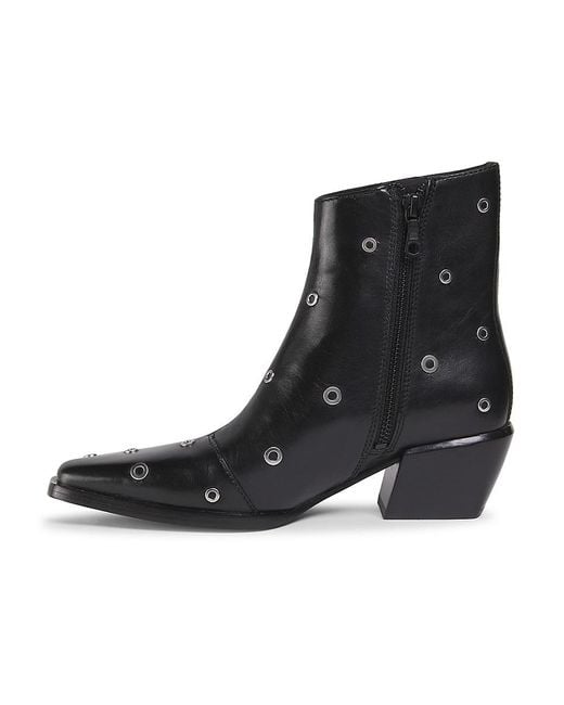 Rag & Bone Black Joni 50Mm Grommet Leather Boots