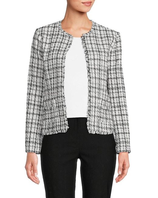 Nanette Lepore Gray Tweed Short Blazer