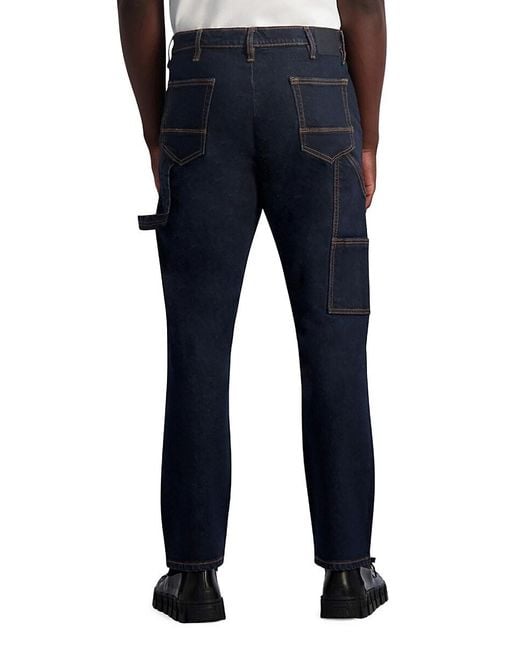 Karl Lagerfeld Blue Slim Fit Carpenter Jeans for men