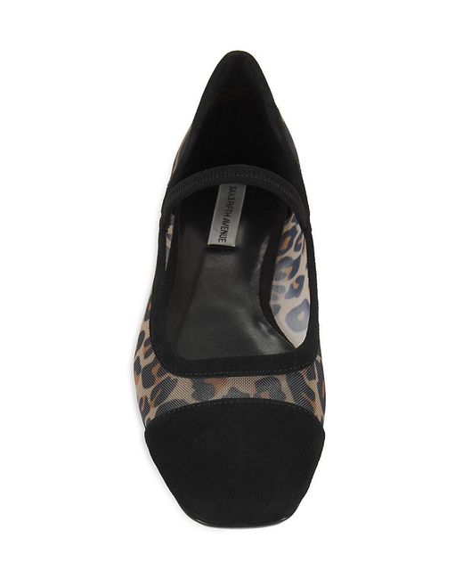Saks Fifth Avenue Black Harper Mary Jane Flats