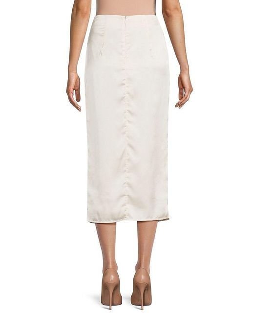 French Connection Natural Inu Satin Midi Skirt