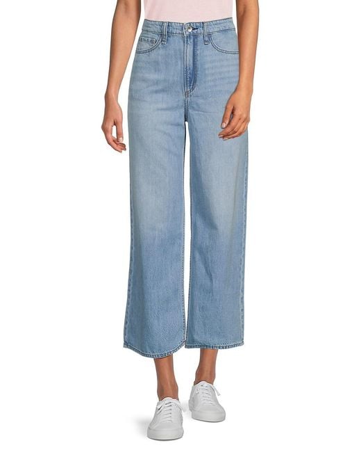 Rag & Bone Blue Lori Mid-Rise Crop Jeans
