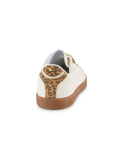 PUMA White Club Ii Era Leather Low-Top Sneakers