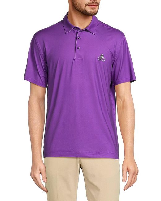 Robert Graham Purple 'Pedaling Logo Polo for men