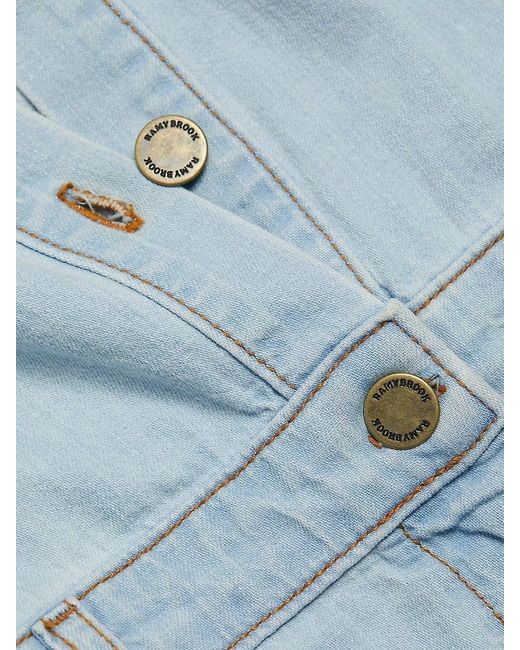Ramy Brook Blue Lavinia Denim Romper