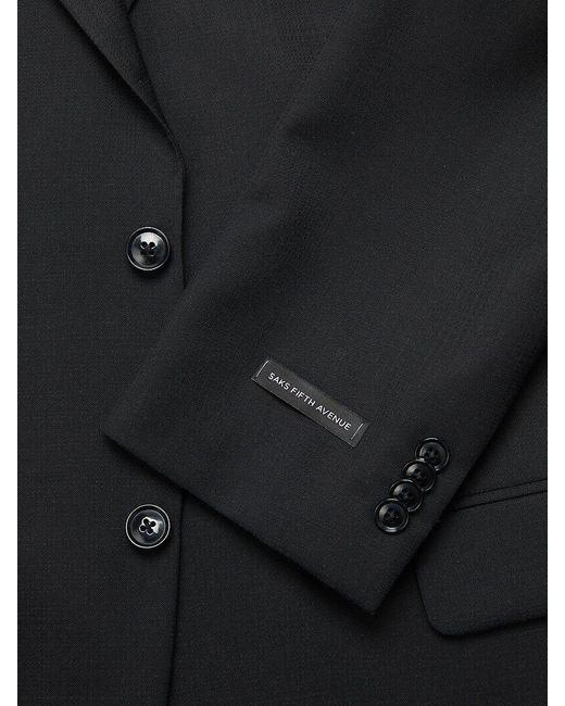 Saks Fifth Avenue Saks Fifth Avenue Modern Fit Wool Blend Suit in Black