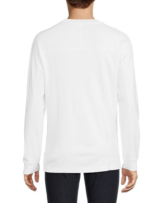 Theory White Ryder Crewneck Sweater for men