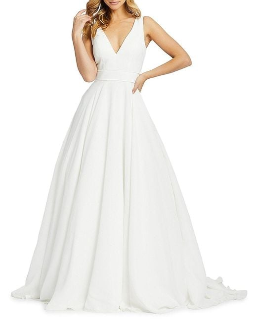 Mac duggal clearance white gown