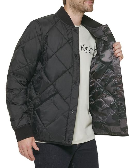 Bomber Jackets Calvin Klein Jeans Reversible Sherpa Bomber Jacket Black/  Brown