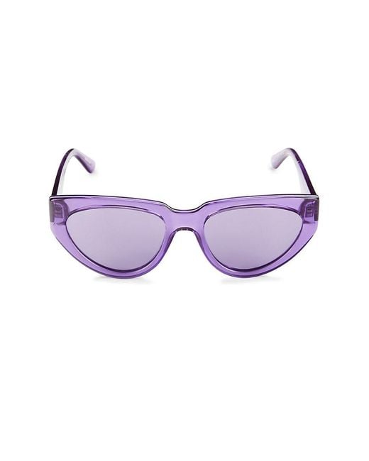 Karl Lagerfeld Purple 54mm Cat Eye Sunglasses