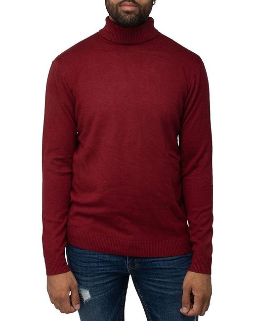 Xray Jeans X Ray Solid Turtleneck Sweater in Red for Men | Lyst