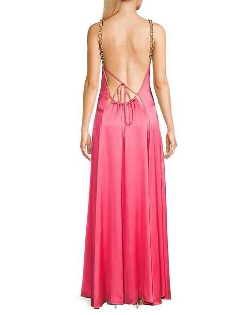 Cult Gaia Pink Althea Silk Blend Gown
