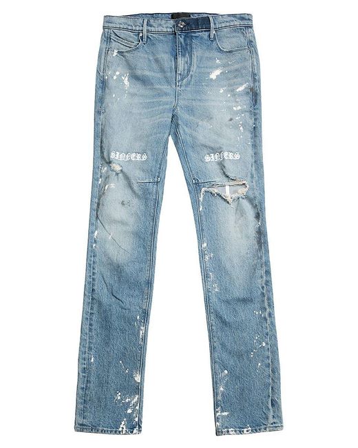 RTA Blue Cotton-blend Skinny Jeans for men