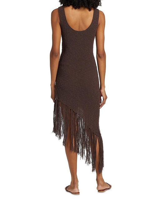 Rails Brown Rylee Fringe Trim Bodycon Midi-Dress