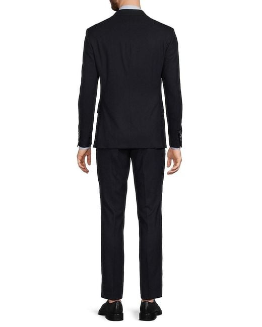 Karl Lagerfeld Black Solid Modern Fit Suit for men