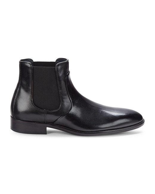 Johnston & Murphy Stockton Leather Chelsea Boots in Black for Men | Lyst