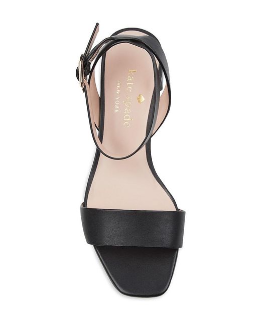 Kate Spade Maui Leather Sandals in Black - Lyst