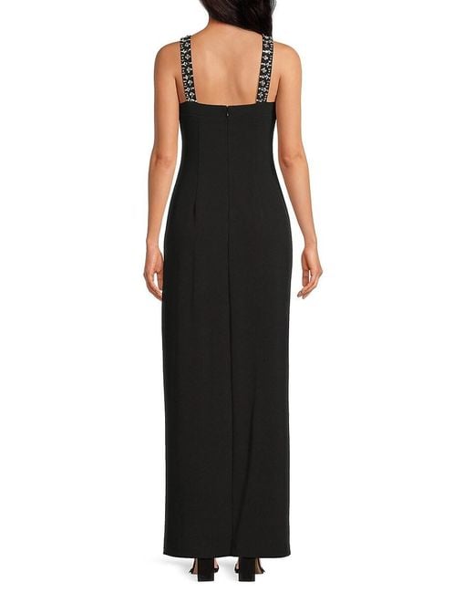 Vince Camuto Black Embellished Gown