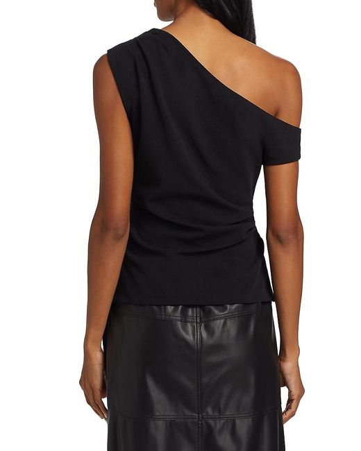 Tanya Taylor Black Gio Scuba Asymmetric Top