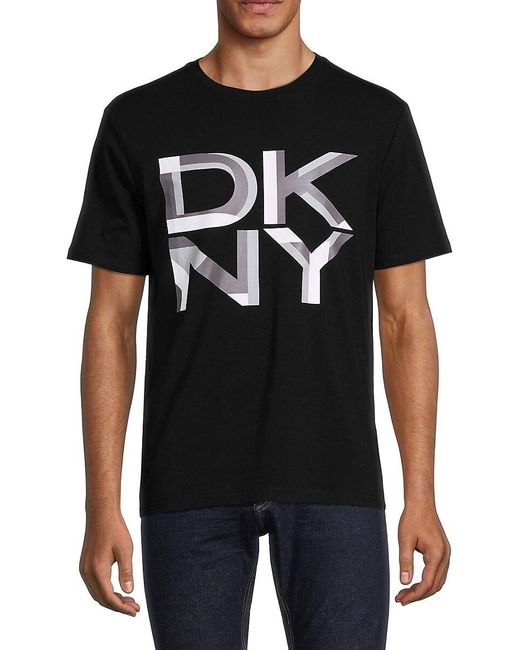 DKNY Black Derry Logo Graphic Tee for men