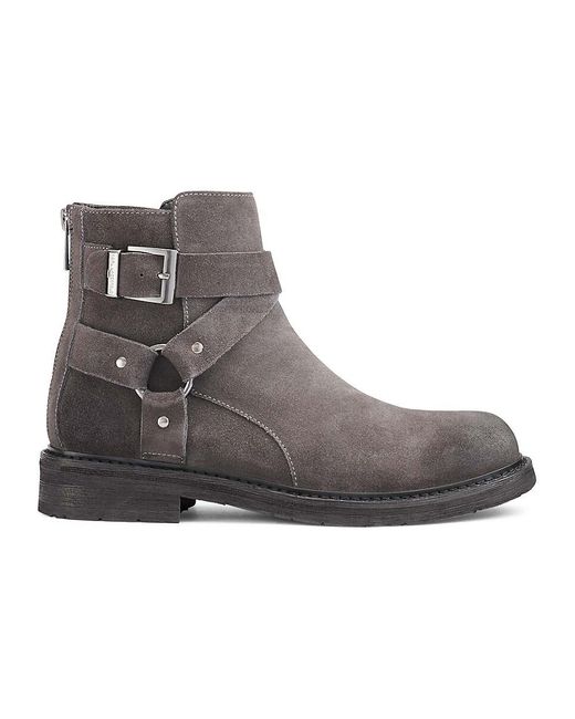 Karl Lagerfeld Gray Suede Ankle Boots for men