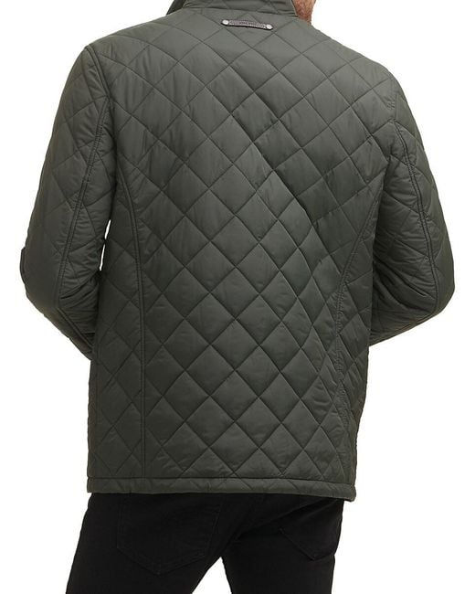 Cole Haan Brown Diamond-quilted Barn Jacket for men