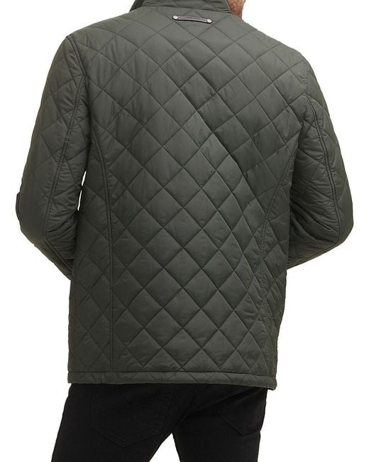 Cole Haan Brown Diamond-quilted Barn Jacket for men