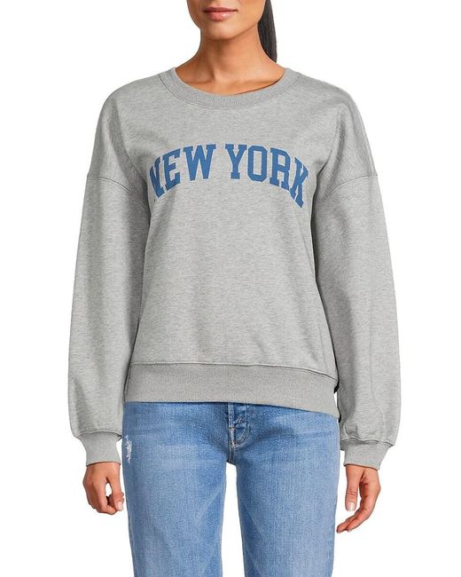 Chaser Brand Gray New York Crewneck Sweatshirt