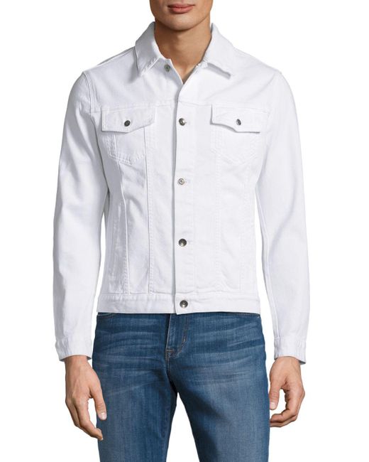 BOSS by HUGO BOSS Windham Denim Jacket in White for Men | Lyst