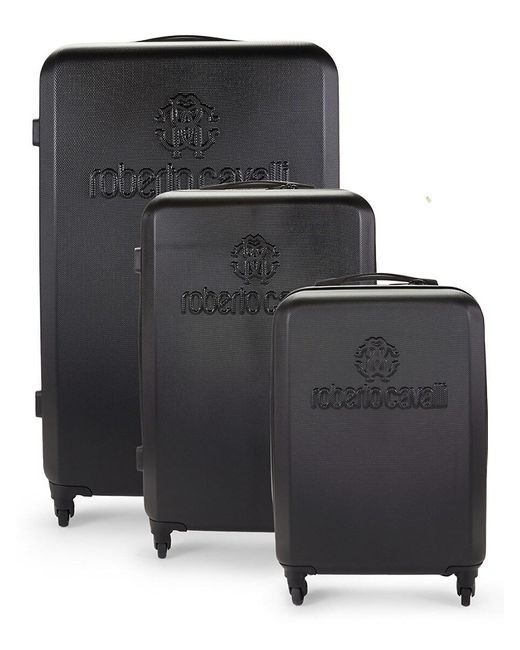 Roberto Cavalli Black 3-piece Carry-on & luggage Set