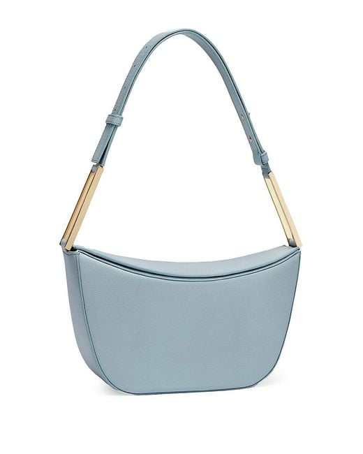 DeMellier London Blue Bergen Leather Shoulder Bag