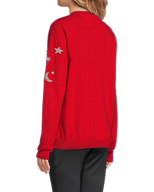 Valentino Embroidered Virgin Wool & Cashmere Sweatshirt