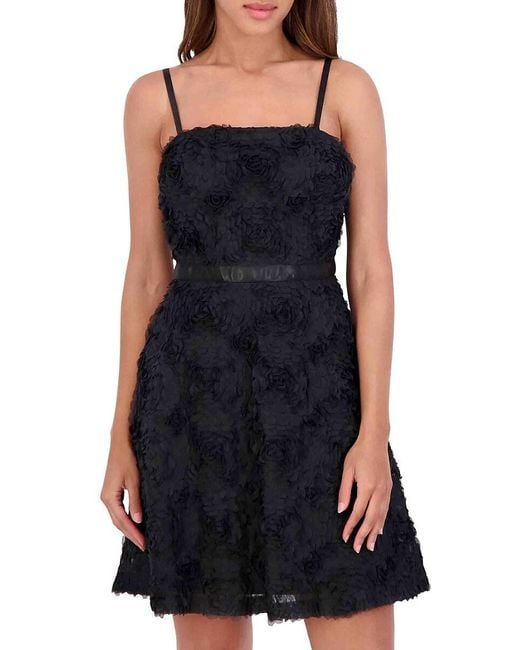 Kensie Blue Floral Fit & Flare Minidress