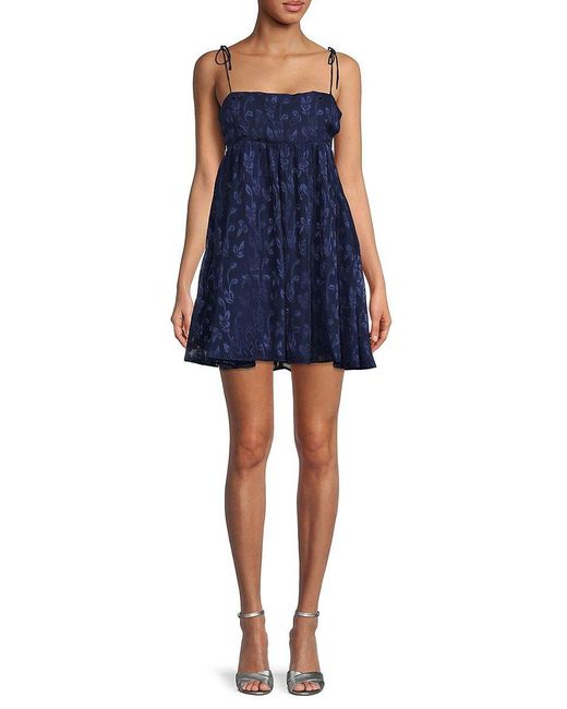 Amanda Uprichard Jojo Print Mini Dress in Blue Lyst