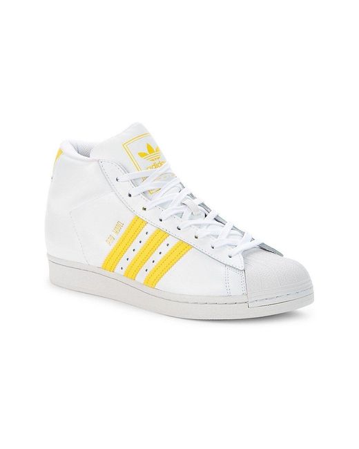 adidas Pro Model Leather High-top Leather Sneakers in White - Save 31% |  Lyst