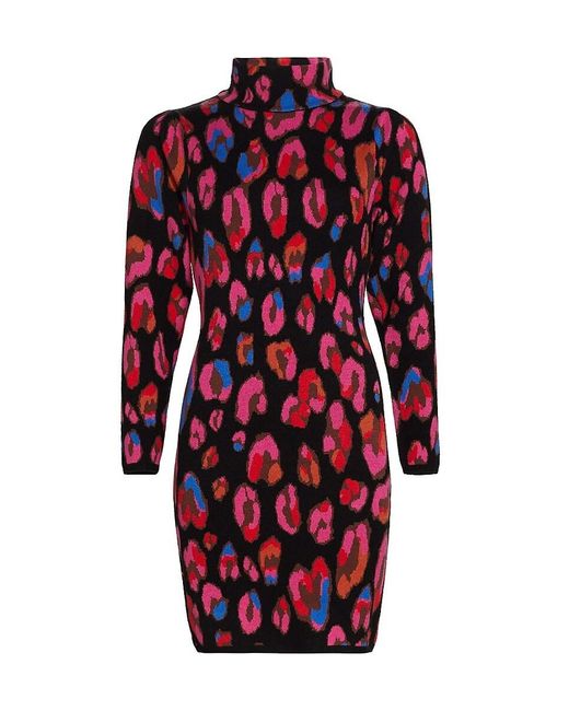 Farm Rio Red Leopard Print Bodycon Minidress