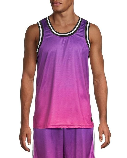 Wesc Purple Gradient Mesh Basketball Tank for men