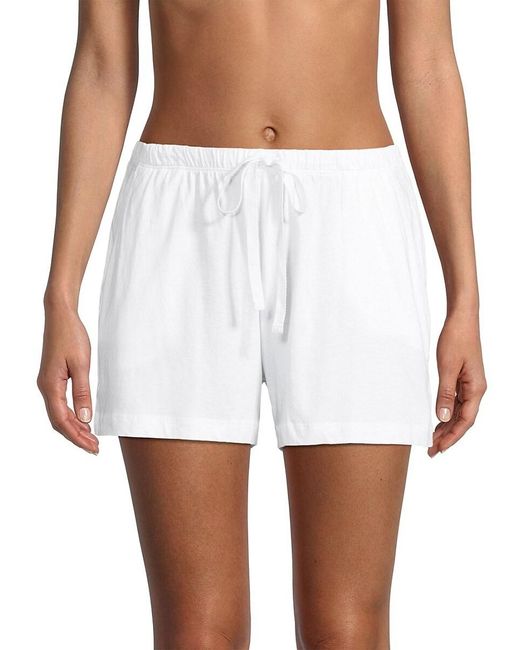 Skin White Casey Cotton Drawstring Shorts