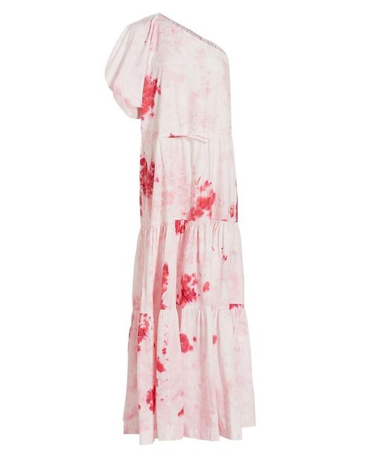 SWF Pink Asymmetric Cotton Maxi Dress