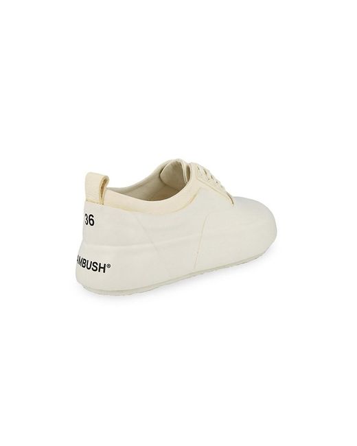 Ambush White Leather Mix Low-Top Sneakers