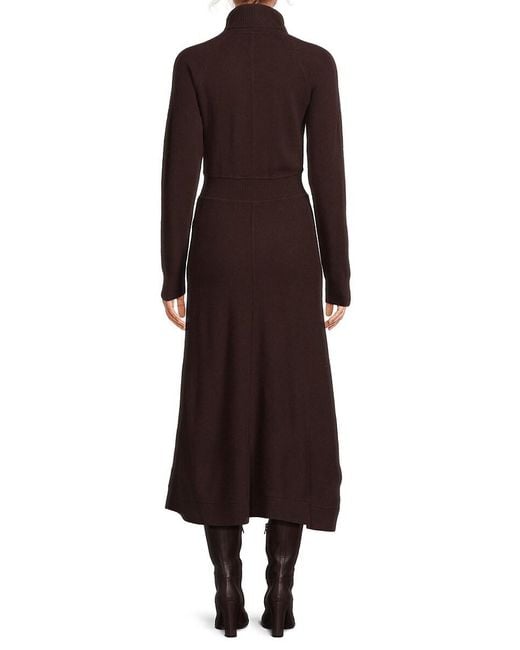 10 Crosby Derek Lam Multicolor Bethany Wool Turtleneck Midi-Dress