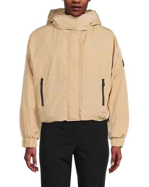 DKNY Natural Hooded Oversized Puffer Jacket