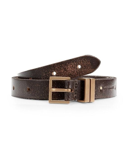AllSaints Brown Leather Belt