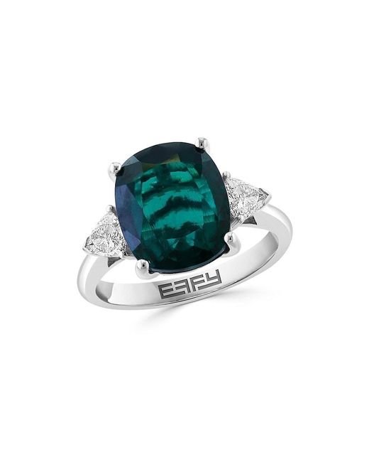 Effy Green 14K, Lab Grown & Lab Grown Diamond Ring