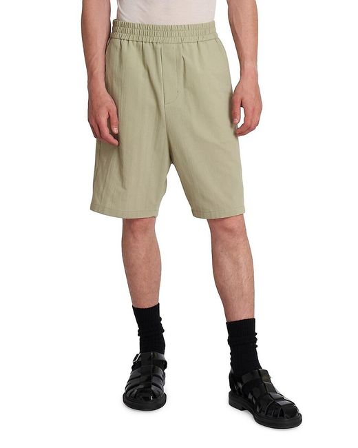 AMI Green Cotton Bermuda Shorts for men