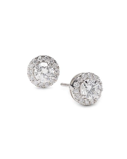 Badgley Mischka Metallic 14K & 0.95-1.11Tcw Lab-Grown Diamond Stud Earrings/9Mm